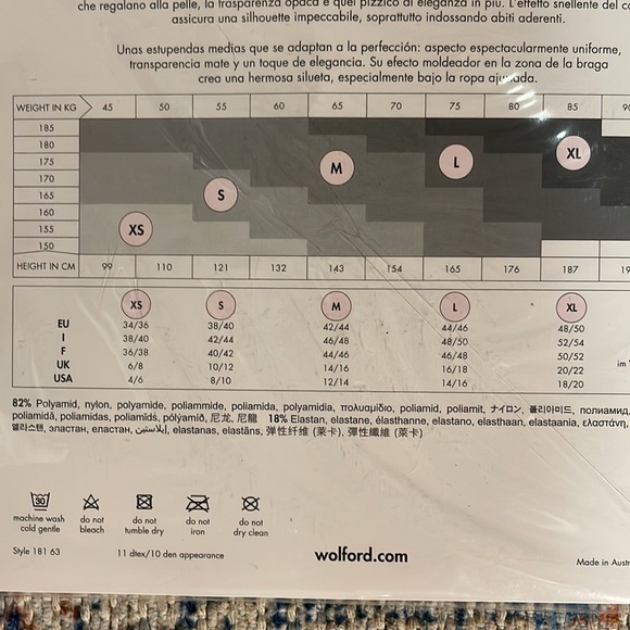 Wolford Individual 10 Control Top Tights in Gobi SZ M NWT - Picture 4 of 4